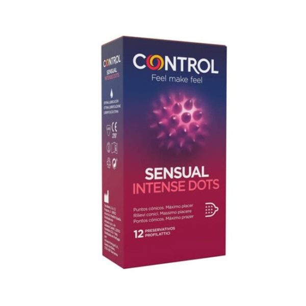 Prezervative cu striatii CONTROL SPIKE SENSUAL INTENSE DOTS