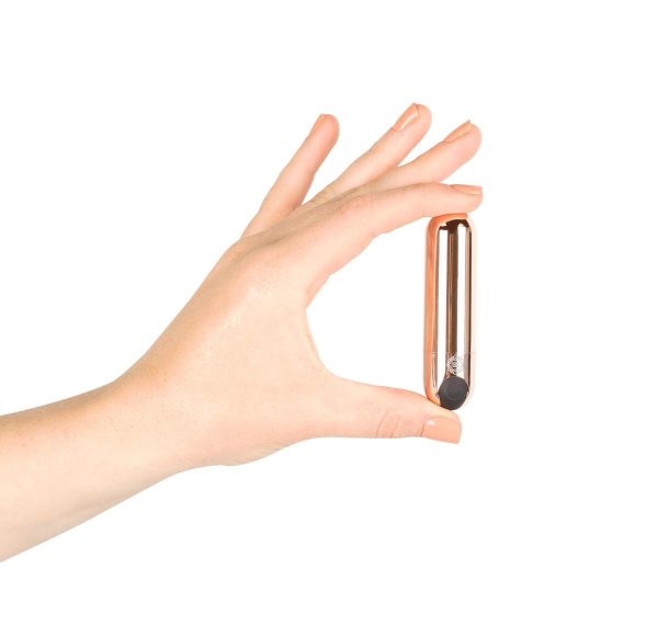Bullet Vibrator Masaj Rosy Gold 10 Moduri Vibratii USB 7.5 cm 4