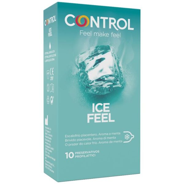 Prezervative cu striatii CONTROL ICE FEEL