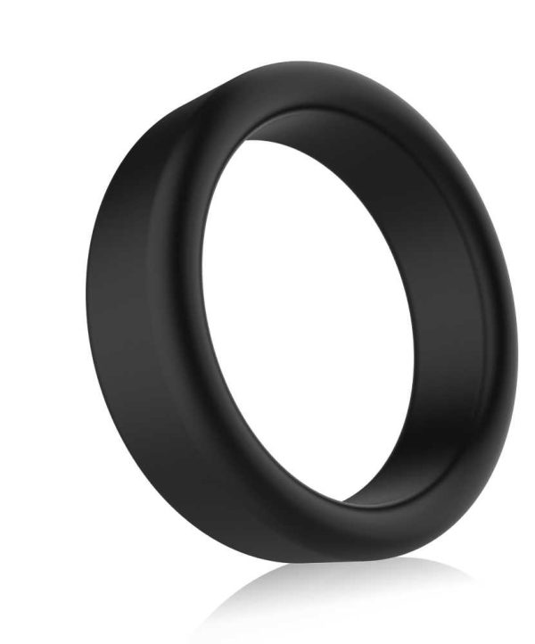 Inel de Penis Medium Super Cock Ring Silicon Negru Passion Labs