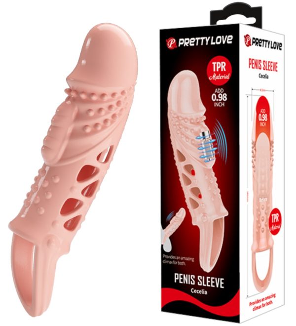 Prelungitor Penis Cecelia cu Vibratii