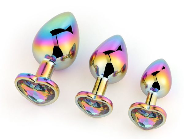 Set 3 Dopuri Anale Rainbow Buttplug Multicolor Guilty Toys