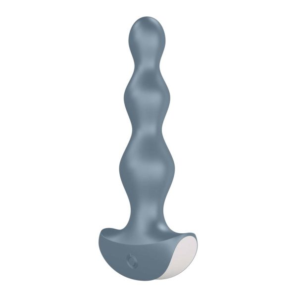 Vibrator Anal Lolli Plug 2 12 Moduri Vibratii Silicon USB Ice Blue 14 cm