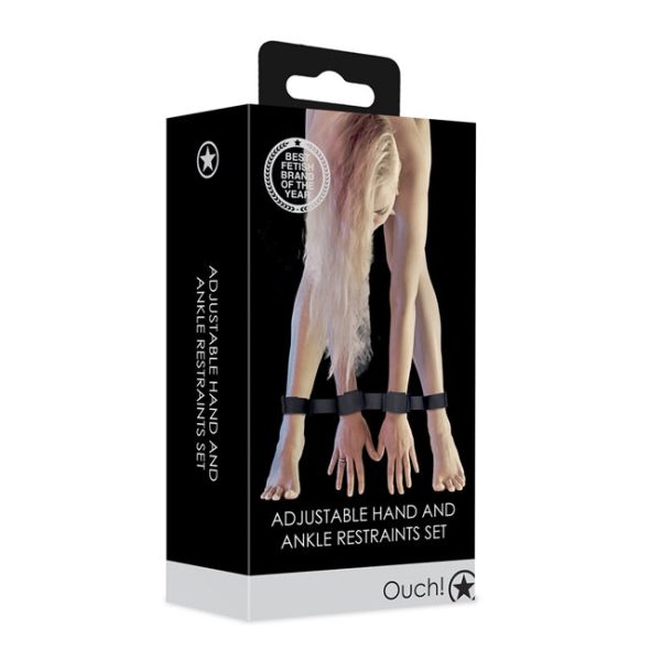 Curea pentru jocuri sexuale OUCH - Adjustable Hand and Ankle Restraints