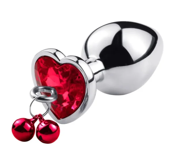 Dop Anal Medium Heart Shape cu Clopotei Ring My Bells