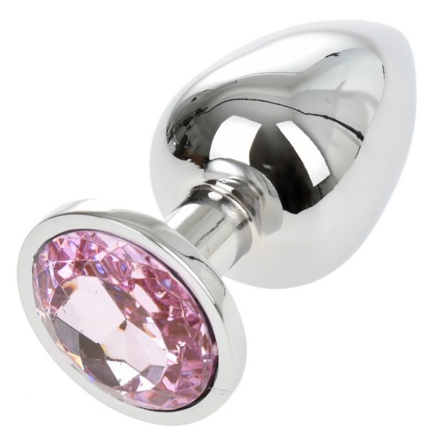 Dop Anal Metallic Buttplug Large Argintiu/Roz Passion Labs