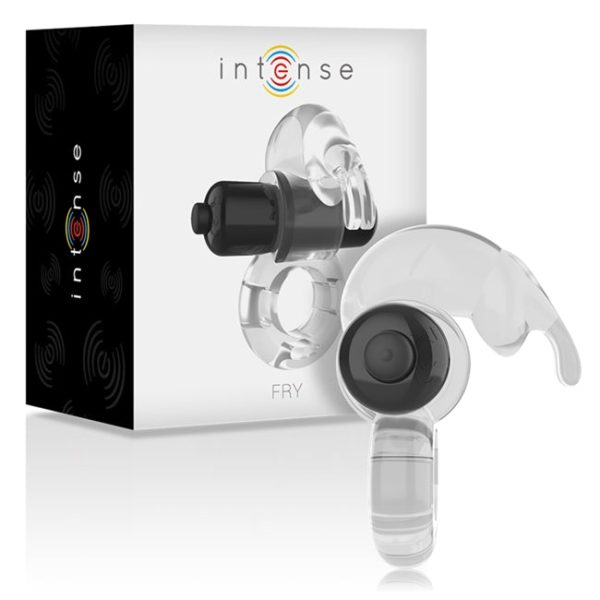 Inel vibrator pentru penis INTENSE - FRY TRANSPARENT