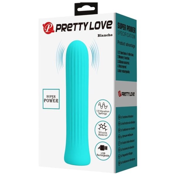 Vibrator Bullet PRETTY LOVE - BLANCHE Blue reincarcabil