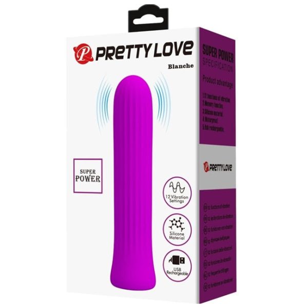 Vibrator Bullet PRETTY LOVE - BLANCHE Pink reincarcabil