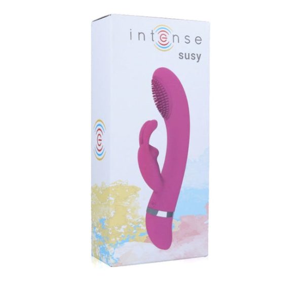 Vibrator INTENSE - SUSY cu stimulator si 7 functii de vibratii