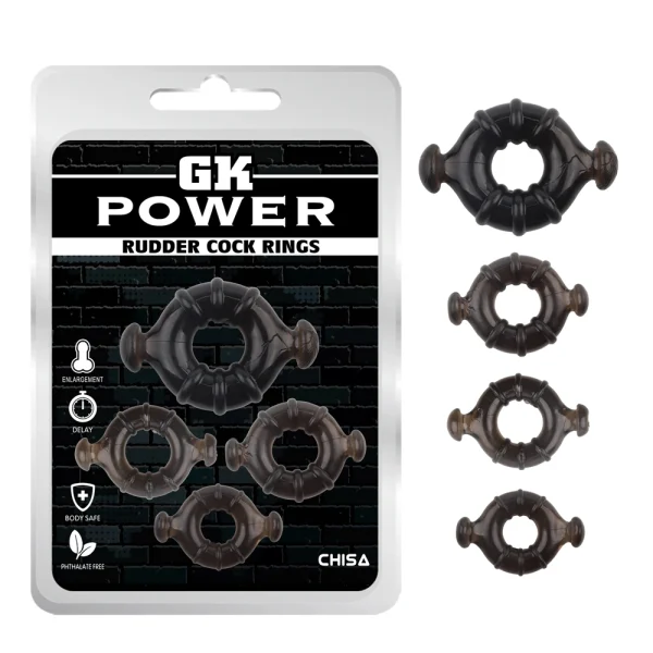 Set 4 Inele Penis GK Power Rudder Cock Rings